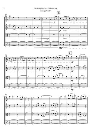 Wedding Day – Processional, for String Quartet