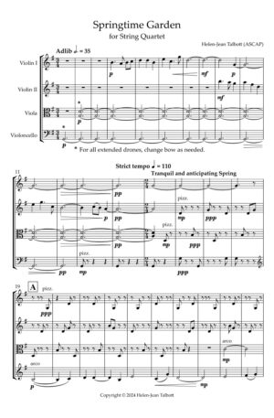 Springtime Garden, for String Quartet
