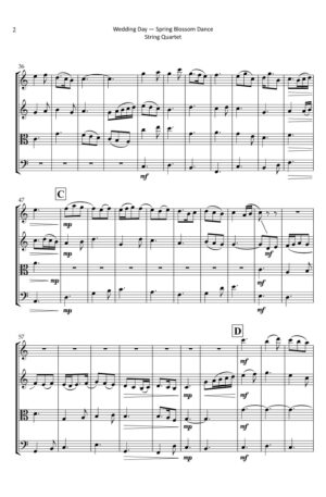 Wedding Day – Spring Blossom Dance, for String Quartet