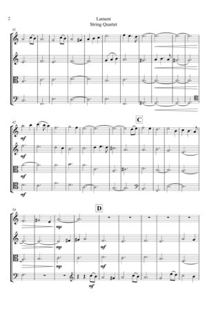 Home Lament, for String Quartet