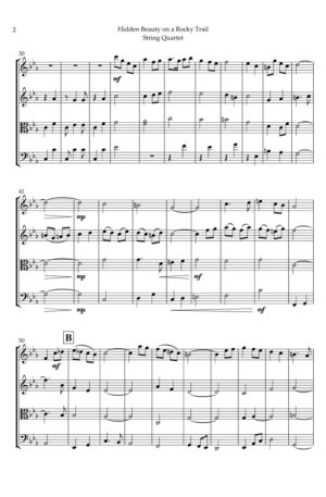 Home Hidden Beauty on a Rocky Trail, for String Quartet