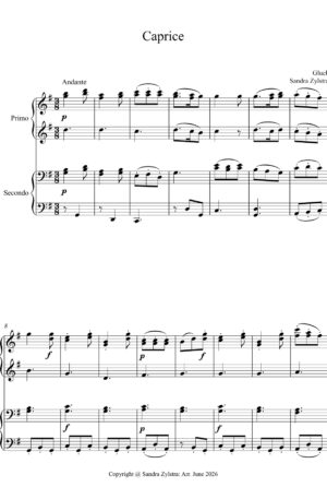Caprice (intermediate piano duet)