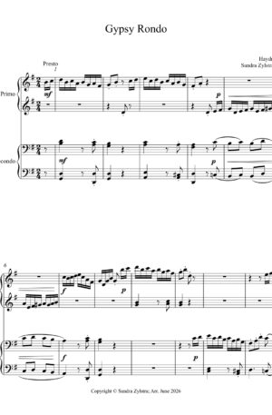 Home Gypsy Rondo (late intermediate piano duet)