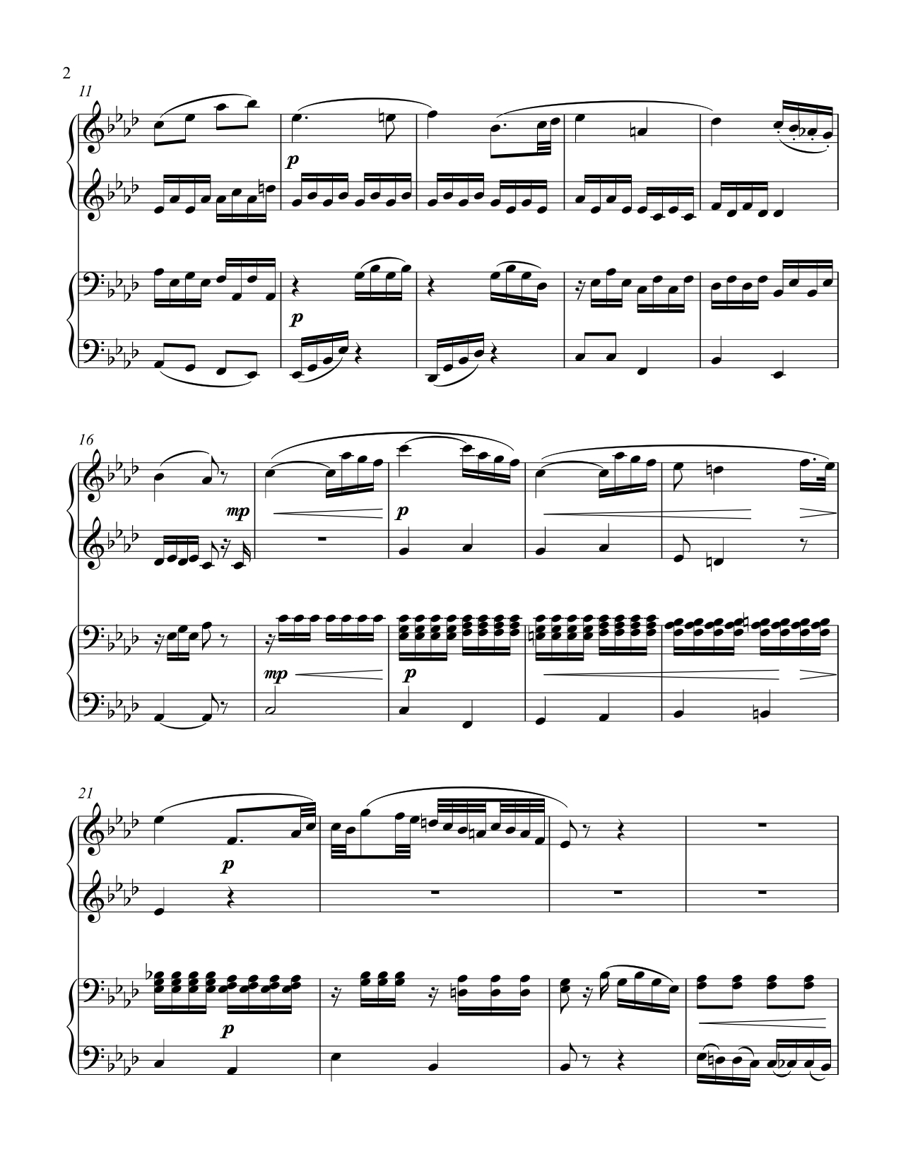 Adagio Cantabile (late intermediate piano duet) Adagio Cantabile (late intermediate piano duet) - Image 3