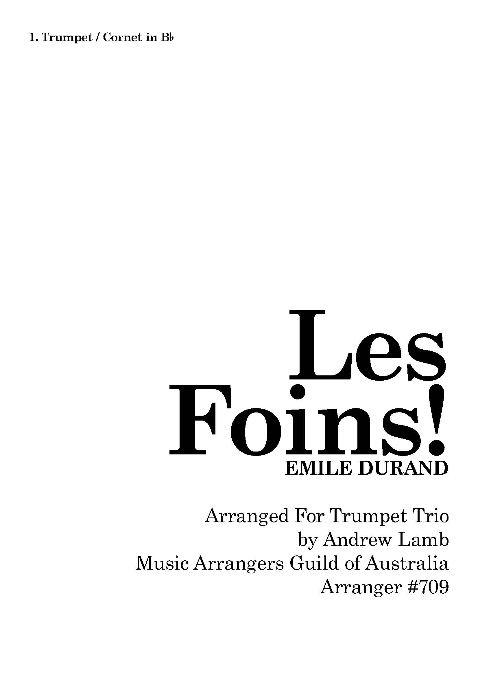Emile DURAND | Les Foins! | Trumpet Trio Emile DURAND | Les Foins! | Trumpet Trio - Image 2
