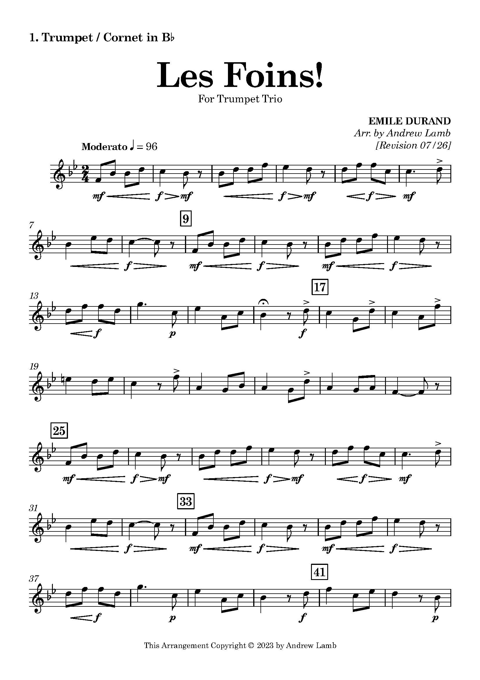 Emile DURAND | Les Foins! | Trumpet Trio Emile DURAND | Les Foins! | Trumpet Trio - Image 3