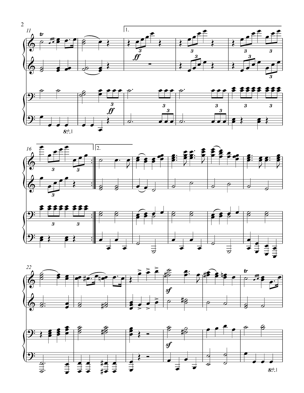 Wedding March (late intermediate piano duet) Wedding March (late intermediate piano duet) - Image 3