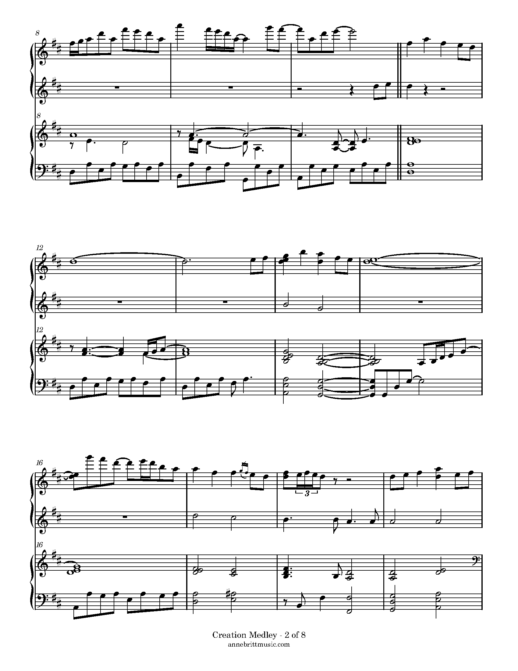 Creation Medley: This Is My Father's World / All Creatures of Our God and King (piano duet) Creation Medley: This Is My Father's World / All Creatures of Our God and King (piano duet) - Image 3