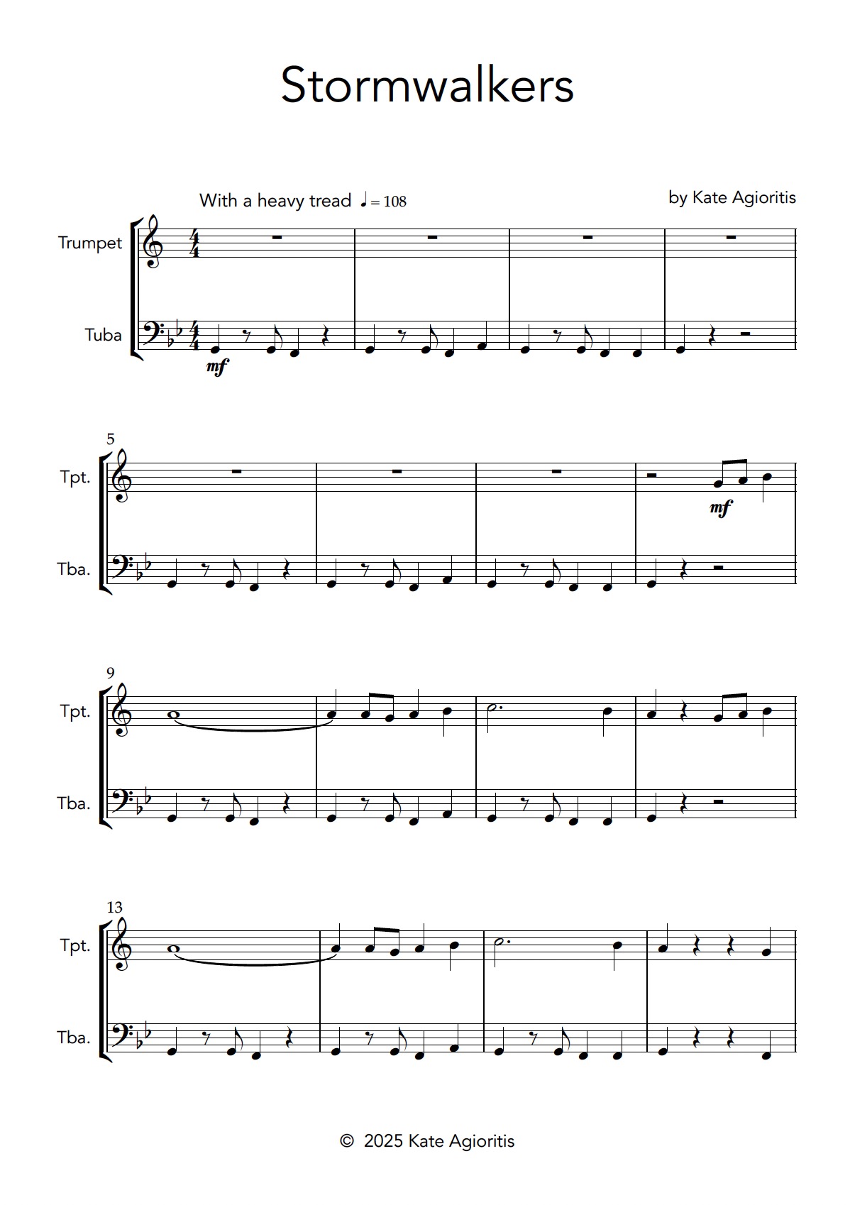 Stormwalkers | Trumpet & Tuba Duet Stormwalkers | Trumpet & Tuba Duet