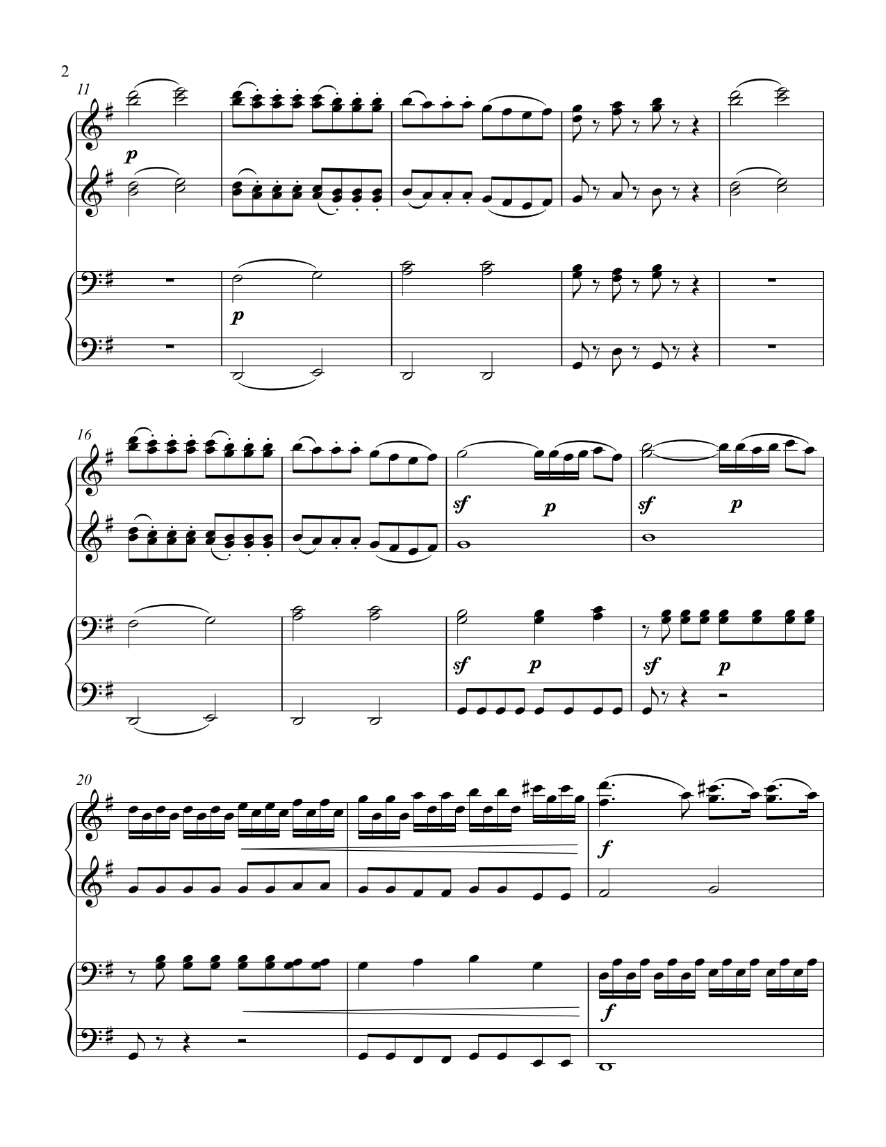 Eine Kleine Nachtmusik (late intermediate piano duet) Eine Kleine Nachtmusik (late intermediate piano duet) - Image 3