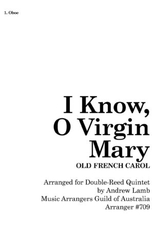 Home Old French Carol | I Know, O Virgin Mary