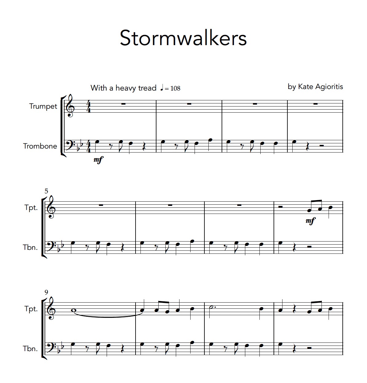 Stormwalkers | Trumpet and Trombone Duet Stormwalkers | Trumpet and Trombone Duet
