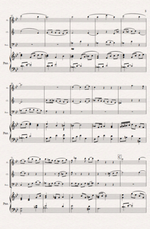 The Watermill. For Wind Trio and Piano. (Flute, Clarinet and Bassoon).