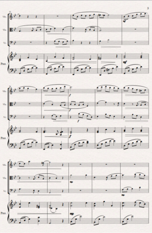 The Watermill. For Piano Quartet (Violin, Viola, Cello and Piano)