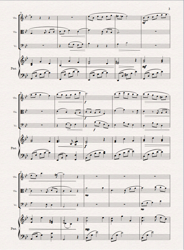The Watermill. For Piano Quartet (Violin, Viola, Cello and Piano) The Watermill. For Piano Quartet (Violin, Viola, Cello and Piano) - Image 3