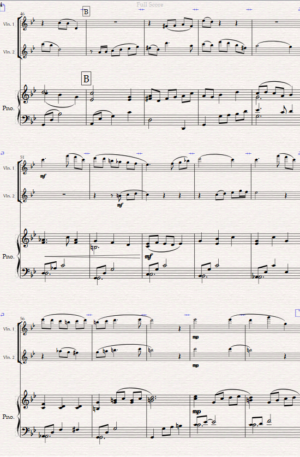 The Watermill. For Violin Duet and Piano.