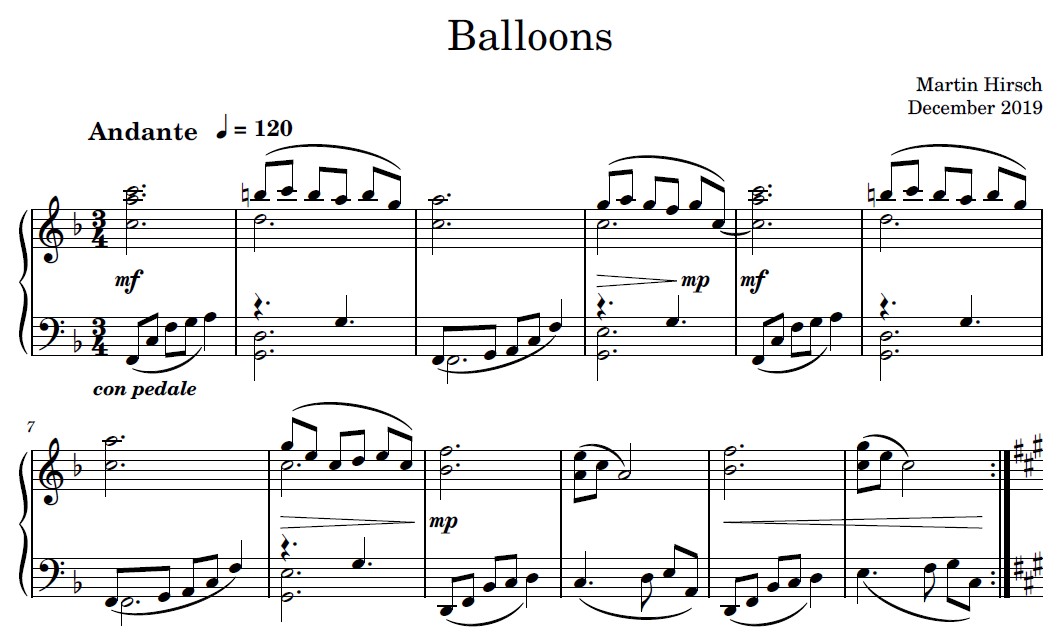 Balloons - Piano Solo Balloons - Piano Solo - Image 2