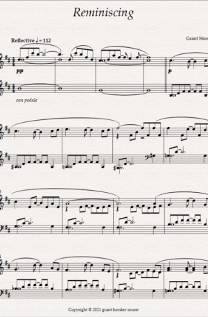 “Reminiscing” – A reflection for Solo Piano