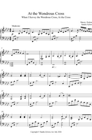 Home At the Wondrous Cross (intermediate piano solo)