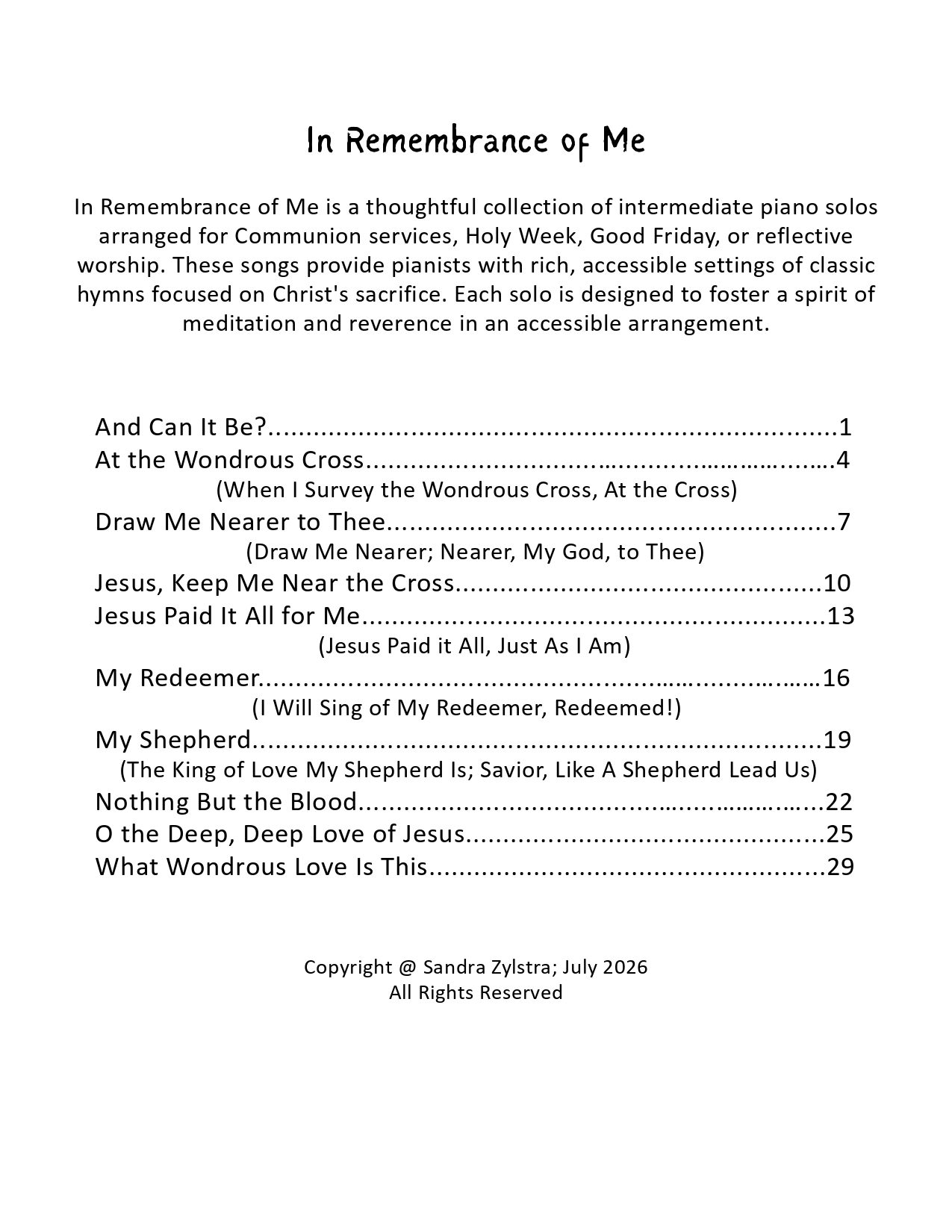 In Remembrance of Me (Intermediate Piano Solo Book) In Remembrance of Me (Intermediate Piano Solo Book) - Image 2