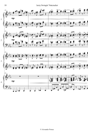 Jazzy Swingin’ Nutcracker – P. I. Tchaikovsky – Alexander Pomaz – 8 Hands 2 Pianos