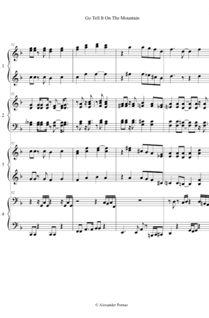 Go Tell It On The Mountain – Traditional – 8 Hands 2 Pianos