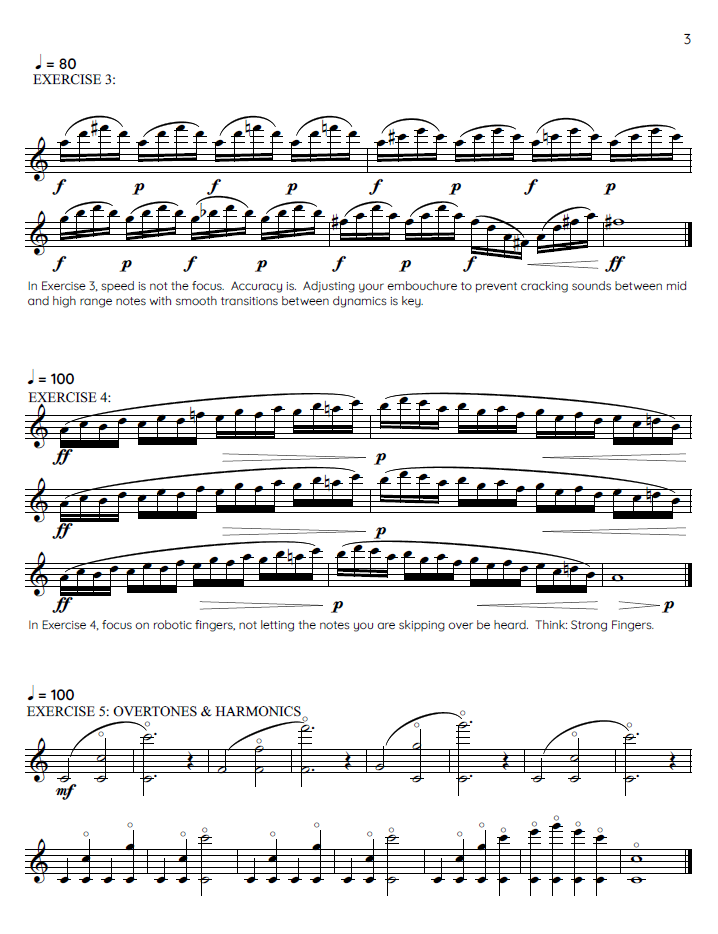 21 FUNDAMENTAL EXERCISES - for Intermediate/Advanced Flute 21 FUNDAMENTAL EXERCISES - for Intermediate/Advanced Flute - Image 3