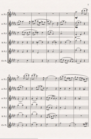 Night Time in New York. A Blue Waltz for Low Flute Ensemble.