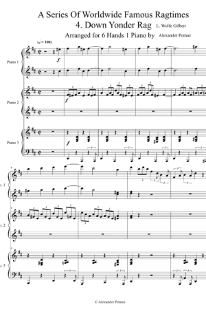 Down Yonder – 6 Hands 1 Piano