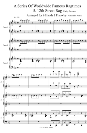 12th Street Rag – 6 Hands 1 Piano