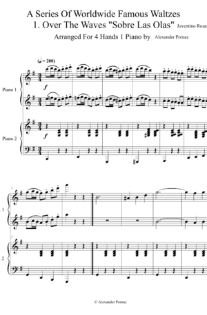 Over The Waves – 4 Hands 1 Piano