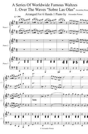 Home Over The Waves – 6 Hands 1 Piano