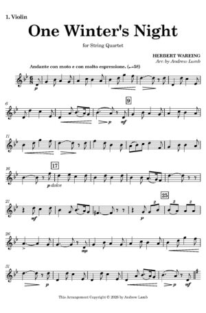 Herbert WAREING | One Winter’s Night | String Quartet