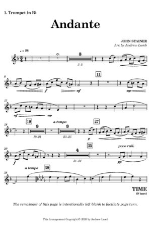John Stainer | Andante | Brass Quintet