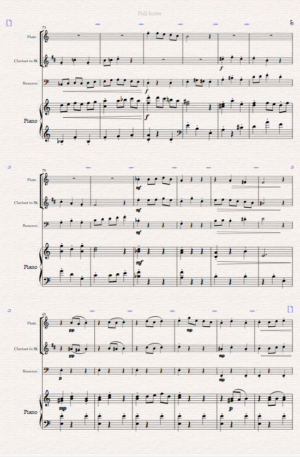 The Court Jester. For Wind Trio and Piano (Flute, Clarinet Bassoon)