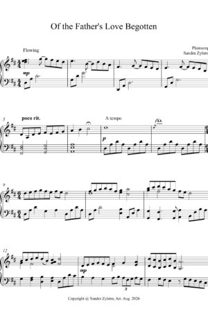 Of the Father’s Love Begotten (Intermediate Piano Solo)