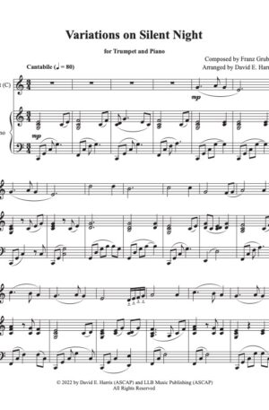 Home Variations on Silent Night for Trumpet and Piano