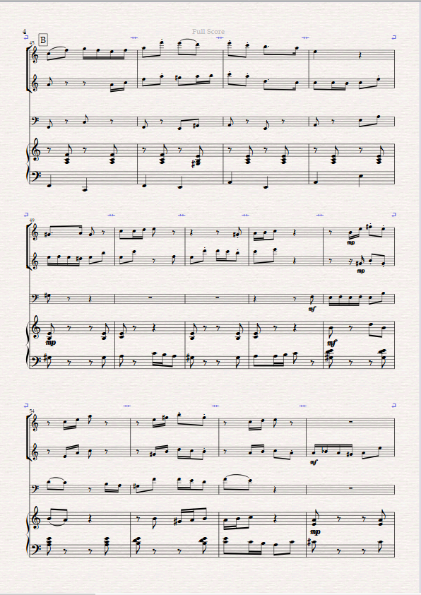 Behind The Mask. For 2 Flutes, Cello and Piano. Behind The Mask. For 2 Flutes, Cello and Piano. - Image 3