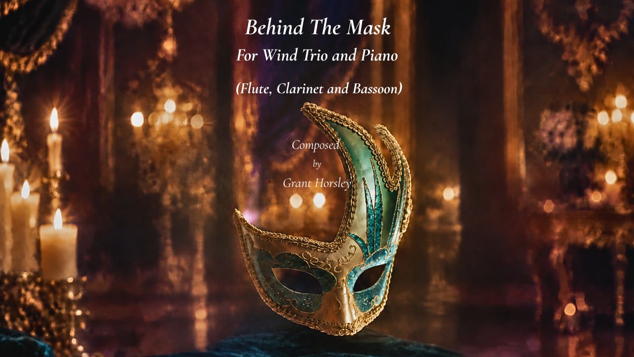 Behind The Mask. For Wind Trio and Piano (Flute, Clarinet Bassoon). Behind The Mask. For Wind Trio and Piano (Flute, Clarinet Bassoon).